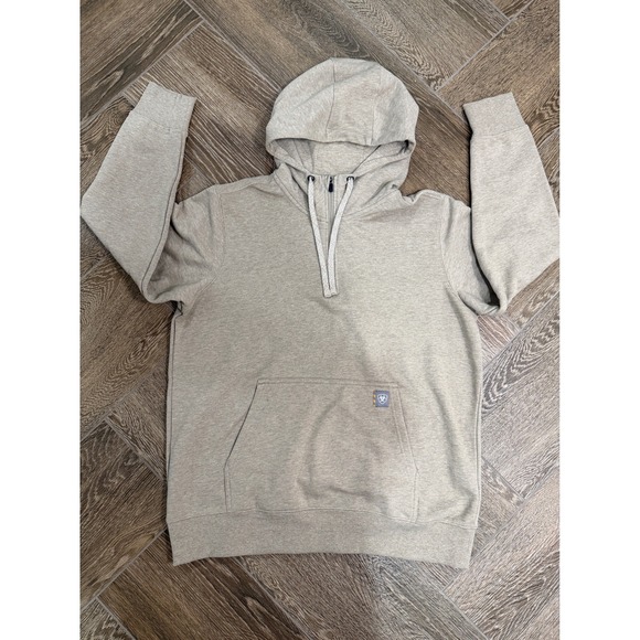 Ariat Tops - ARIAT Rebar Skill Set 1/2 Zip Hood Tan Heathered Fleece Pullover Hoodie Women